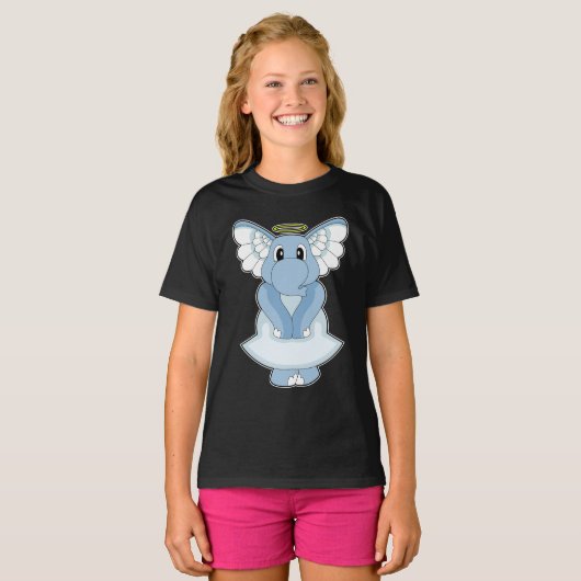 Elephant Angel vleugels T-shirt (Voorkant volledig)
