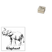 ELEPHANT ANIMAAL RUBBER STEMP RUBBERSTEMPEL (Gestempeld)