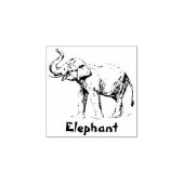 ELEPHANT ANIMAAL RUBBER STEMP RUBBERSTEMPEL (Afrduk)