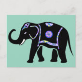 Elephant Animal Abstract Decorative Patterns Briefkaart (Voorkant)