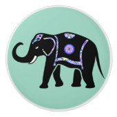 Elephant Animal Abstract Decorative Patterns Keramische Knop (Voorkant)