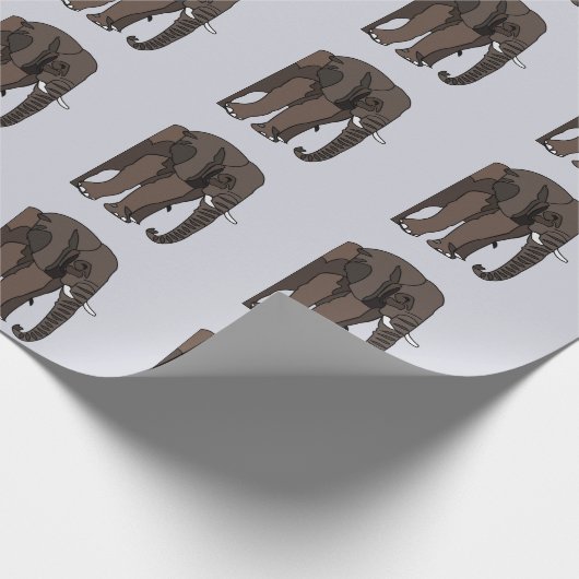 Elephant Animal Art Cadeaupapier (Hoek)