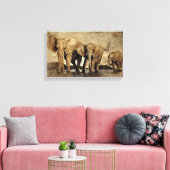 Elephant Animal Art Canvas Afdruk (Insitu (Woonkamer))