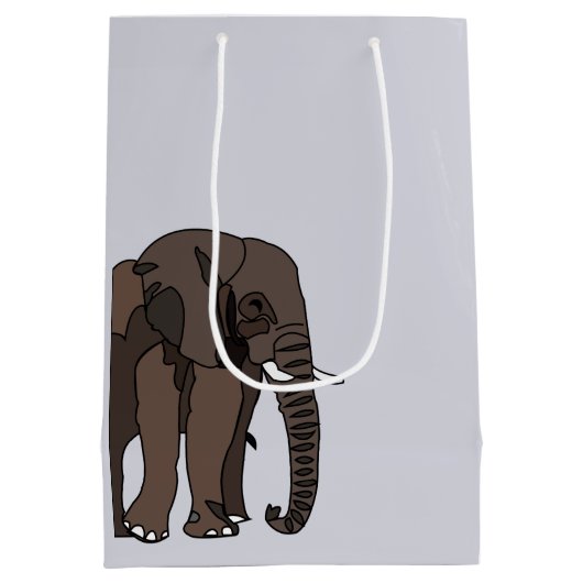 Elephant Animal Art Medium Cadeauzakje (Achterkant)