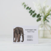 Elephant Animal Art Visitekaartje (Staand voorkant)