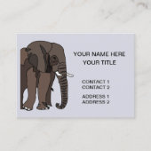 Elephant Animal Art Visitekaartje (Voorkant)