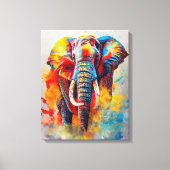 Elephant Animal Discovery Adventure Natuur Planet Canvas Afdruk (Voorkant)