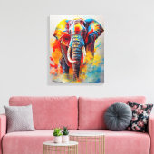Elephant Animal Discovery Adventure Natuur Planet Canvas Afdruk (Insitu (Woonkamer))