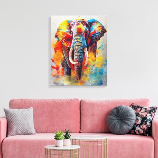 Elephant Animal Discovery Adventure Natuur Planet Canvas Afdruk (Insitu (Woonkamer))