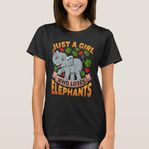 Elephant Animal, een meisje dat van olifanten houd T-shirt