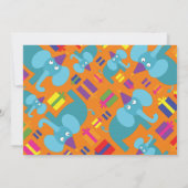 Elephant Animal Kind Birthday Party Invitations Kaart (Achterkant)