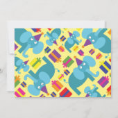 Elephant Animal Kind Birthday Party Invitations Kaart (Achterkant)