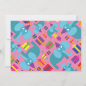 Elephant Animal Kind Birthday Party Invitations Kaart (Achterkant)