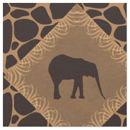 Elephant & Animal Print Diamond Pattern. Stof