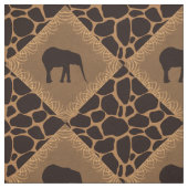 Elephant & Animal Print Diamond Pattern. Stof (Swatch)
