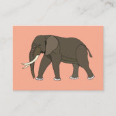 Elephant Animal Visitekaartje (Voorkant)