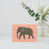 Elephant Animal Visitekaartje (Staand voorkant)