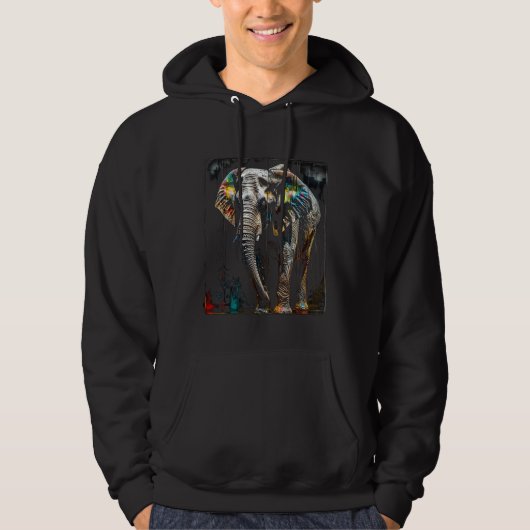 Elephant Animal Zoo Elephant Hoodie (Voorkant)