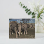 Elephant Appreciation Day Briefkaart 22 september (Staand voorkant)