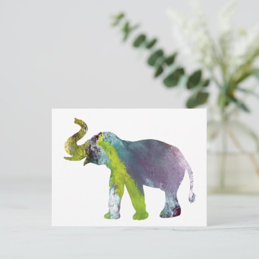 Elephant Art Briefkaart (Staand voorkant)