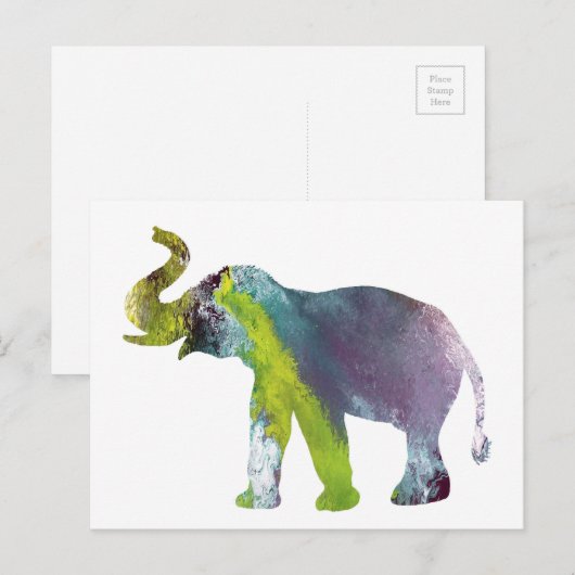 Elephant Art Briefkaart (Voorkant / Achterkant)