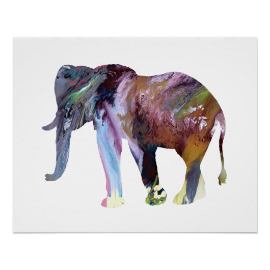 Elephant Art Poster (Voorkant)