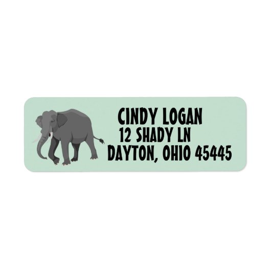 ELEPHANT ART Return Address Label (Voorkant)