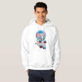 Elephant as Astronaut in Glass sphere Hoodie (Voorkant volledig)