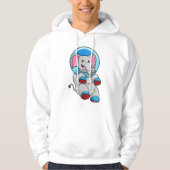 Elephant as Astronaut in Glass sphere Hoodie (Voorkant)