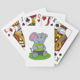 Elephant as Gamer Pokerkaarten