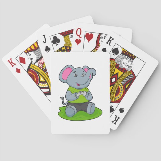Elephant as Gamer Pokerkaarten (Achterkant)