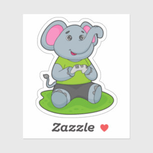 Elephant as Gamer Sticker