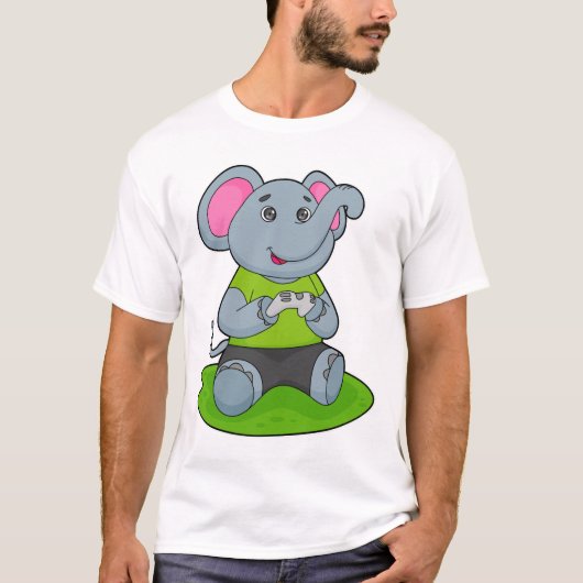 Elephant as Gamer T-shirt (Voorkant)