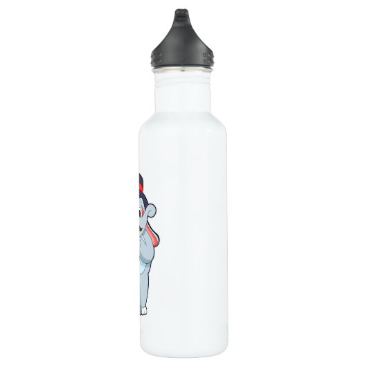 Elephant as Gentleman with Pet & Walting stick Waterfles (Rechts)