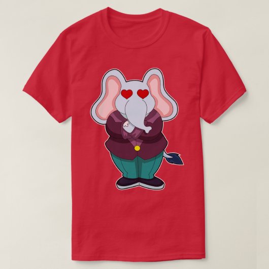 Elephant as Groom with Suit T-shirt (Design voorkant)