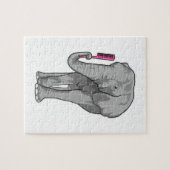 Elephant as Hairdresser with Comb Legpuzzel (Horizontaal)