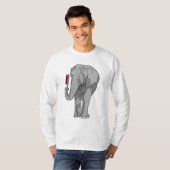 Elephant as Hairdresser with Comb T-shirt (Voorkant volledig)