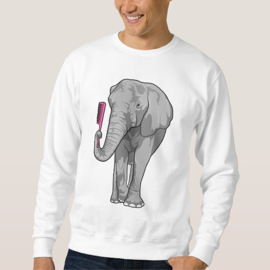 Elephant as Hairdresser with Comb Trui (Voorkant)