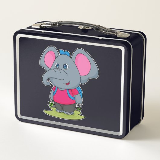 Elephant as Hiker with Backpack (Achterkant)