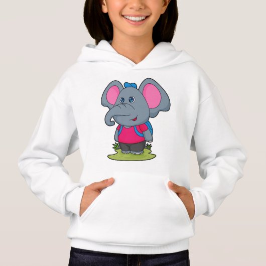 Elephant as Hiker with Backpack (Voorkant)