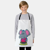 Elephant as Hiker with Backpack Schort (Gedragen)