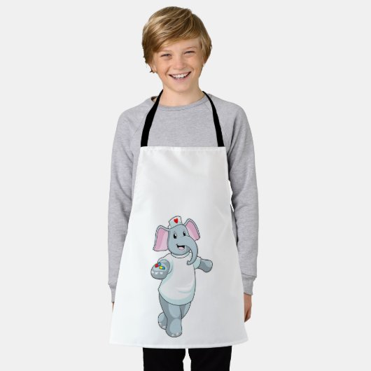 Elephant as Nurse with Medicine Schort (Gedragen)