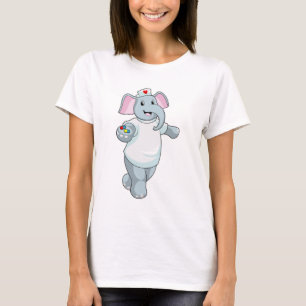 Elephant as Nurse with Medicine T-shirt