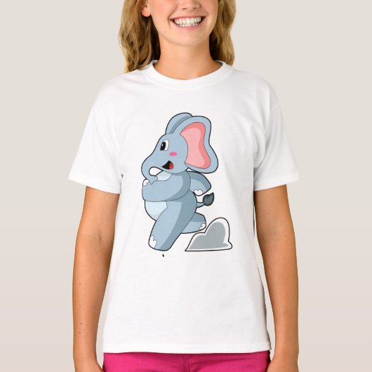 Elephant as Runner T-shirt (Voorkant)