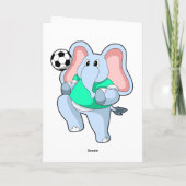Elephant as Soccer player with Soccer.PNG Kaart (Achterkant)