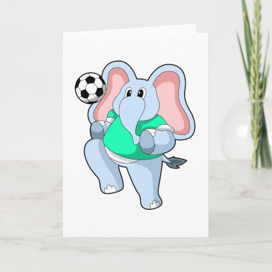 Elephant as Soccer player with Soccer.PNG Kaart (Voorkant)