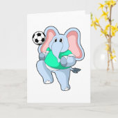 Elephant as Soccer player with Soccer.PNG Kaart (Gele Bloem)