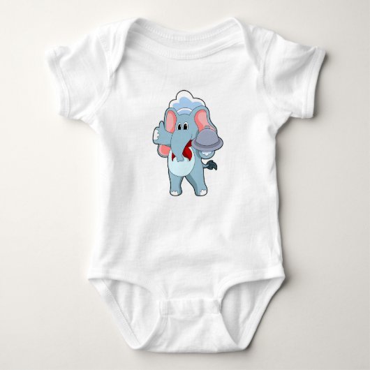 Elephant as Waiter with Platter Romper (Voorkant)