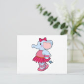 Elephant at Ballet with Skirt Briefkaart (Staand voorkant)