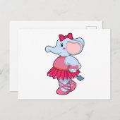Elephant at Ballet with Skirt Briefkaart (Voorkant / Achterkant)
